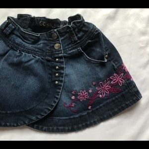 Guess embroidery denim Skirt/Skort little girls